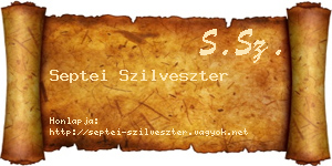 Septei Szilveszter névjegykártya