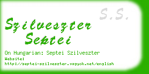 szilveszter septei business card